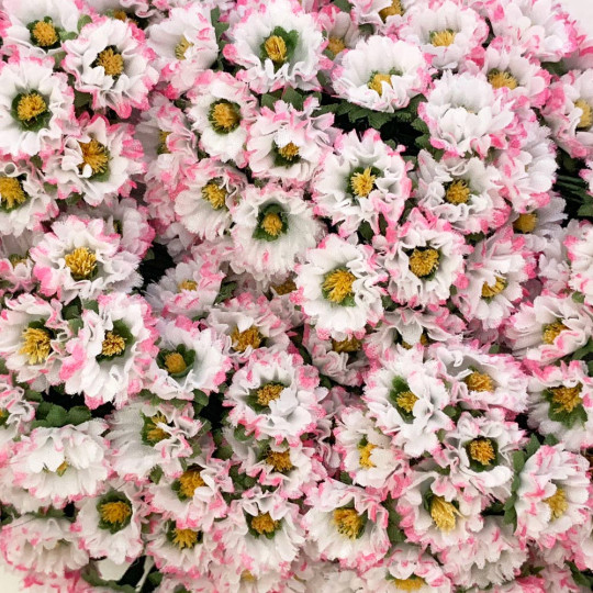 12 Pink and White Flowers for Spring Crafts ~ 1/2" across